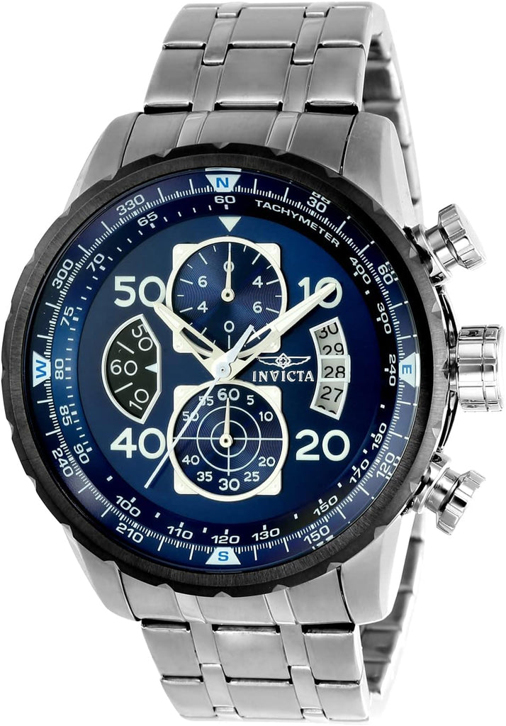 Invicta Men's 22970 Aviator Analog Display Quartz Silver Watch