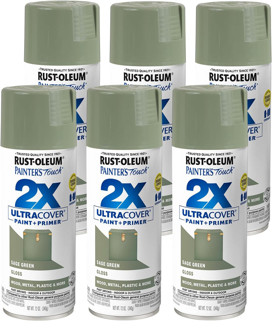 Rust-Oleum Painter's Touch 2X Ultra Cover Spray Paint, Gloss Sage Green