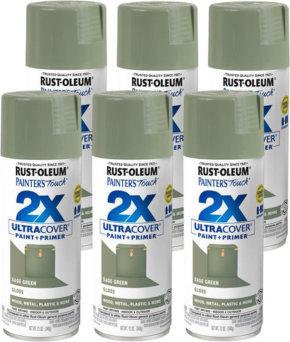 Rust-Oleum Painter's Touch 2X Ultra Cover Spray Paint, Gloss Sage Green