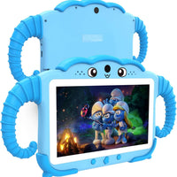 Kids Tablet 7 inch for Kids 3-7 32GB Toddler Tablets with Youtube Case WiFi Dual Camera, Android Learning Software Insta
