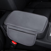 BNMFFYU Car Center Console Cover Fit for Chevy Equinox: Leather Car Armrest Cover Cushion with 2 Storage Bags - Car Acce