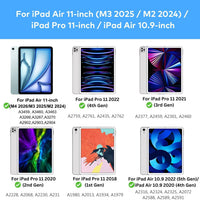 Funda con Teclado runelk para iPad Air 11" (M4/M3/M2) y Pro 11" - Negro