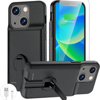 BOPPS Battery Case for iPhone 13/13 Pro/14/14 Pro with Stand，Ultra Slim 8500 Portable Rechargeable Strong Protective Ext