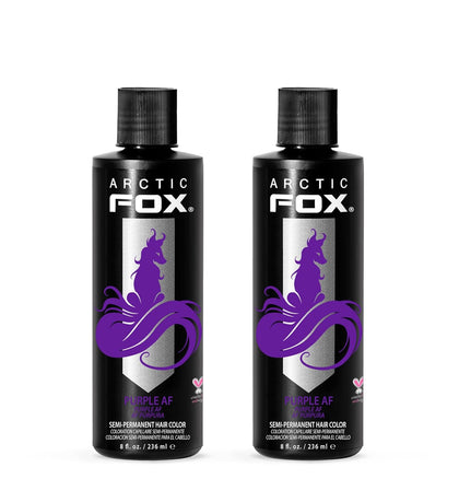 ARCTIC FOX Semi-Permanent Hair Dye - Vegan, Purple AF - 2 x 8 oz
