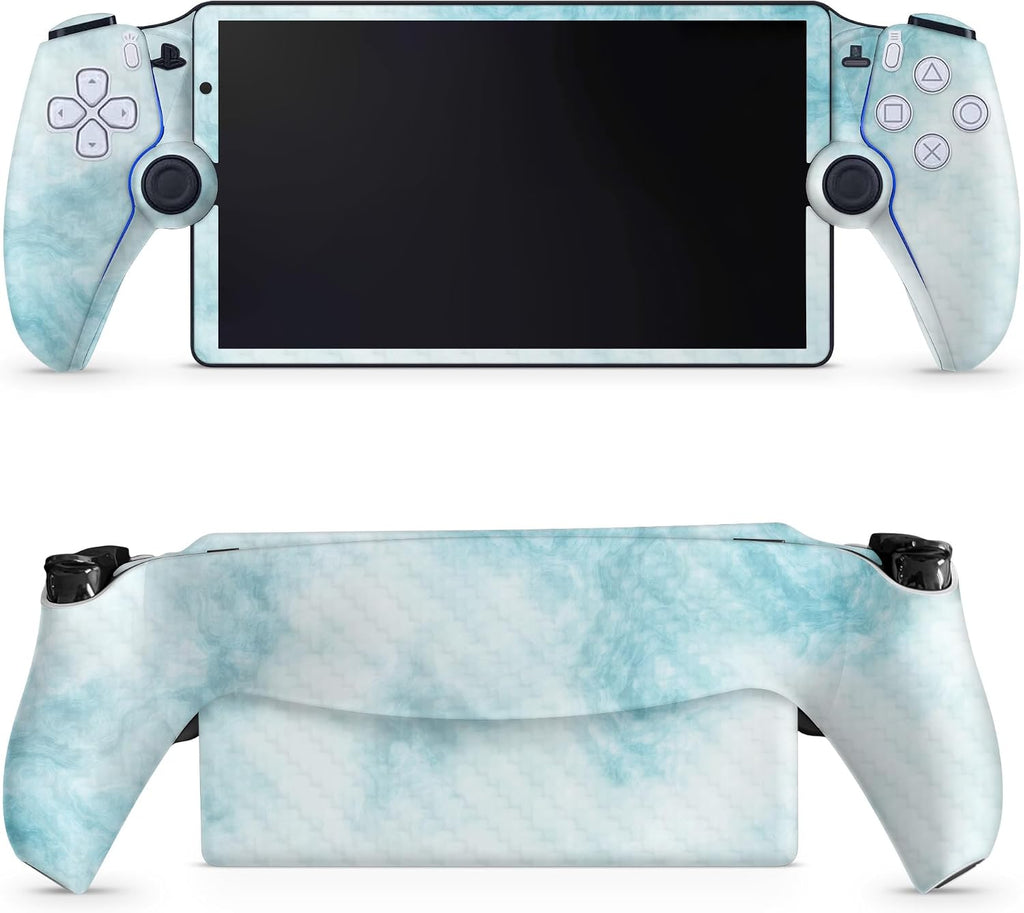 Carbon Fiber Gaming Skin Compatible with PS5 Portal Remote Player - Blue Marble - Premium 3M Vinyl Protective Wrap Decal