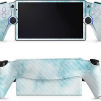 Carbon Fiber Gaming Skin Compatible with PS5 Portal Remote Player - Blue Marble - Premium 3M Vinyl Protective Wrap Decal