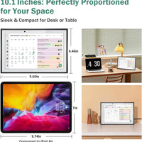 LQN WiFi Digital Calendar Smart Family Planner,Chore Charts, Achievement Rewards, AI Meal Planning, Smart Touchscreen Interactive Display for Schedules and Cloud Photo Desk Calendar Refills, 10.1'' Bl