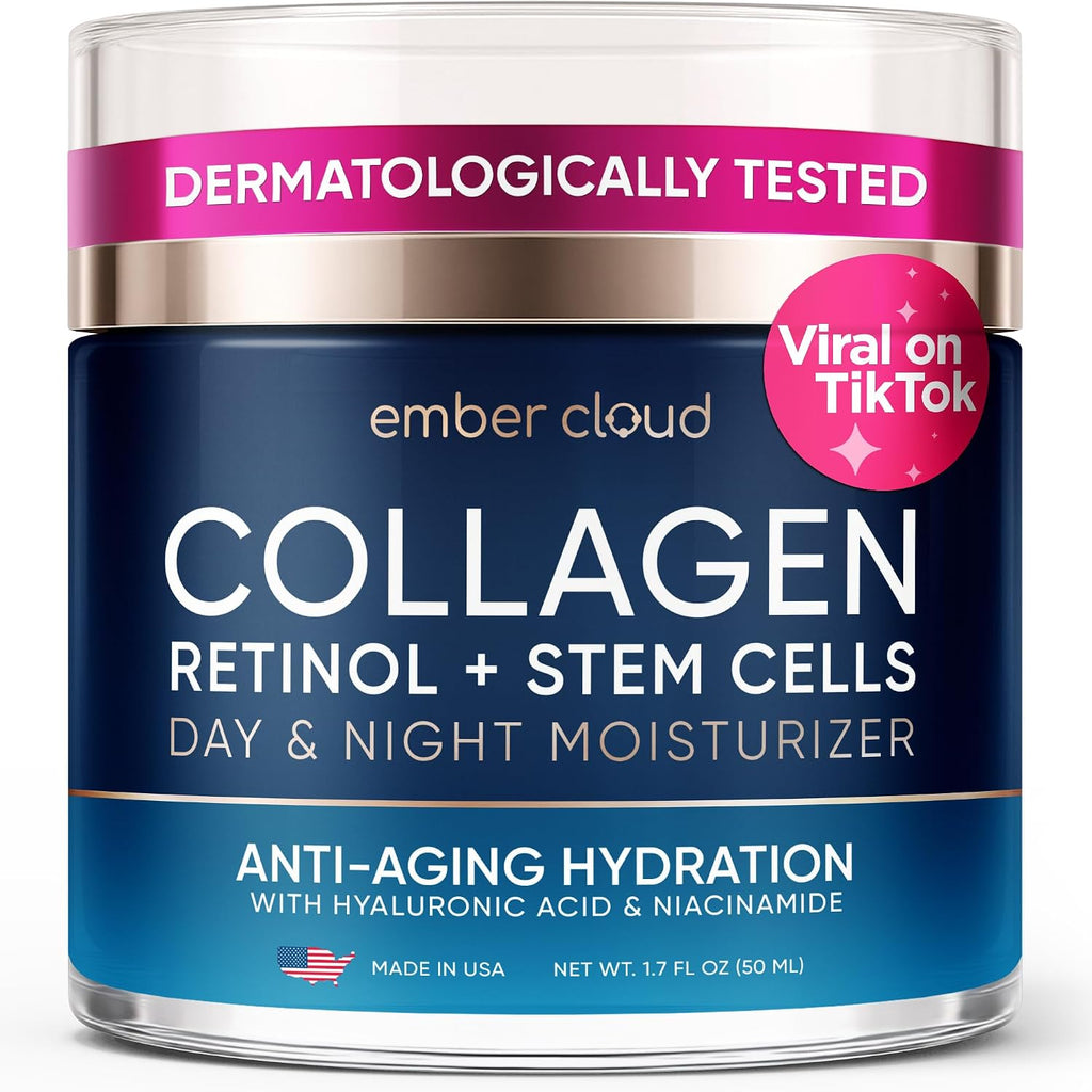 Ember Cloud Collagen Stem Cell Cream with Retinol, Hyaluronic Acid 1.7 Oz