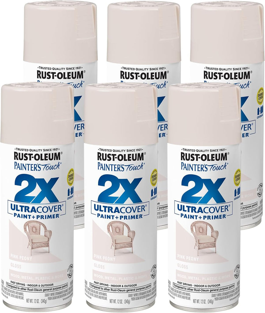 Rust-Oleum Painter's Touch 2X Ultra Cover Spray Paint, Gloss Pink Peony