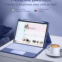 Funda con Teclado Harvopu para iPad 11" (A16) / iPad 10.ª Gen - Azul