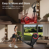 UMAY Elliptical Exercise Machine with 15.5''-17'' Stride & Heart Rate