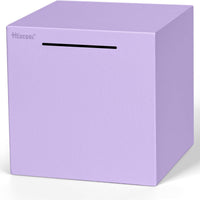 Hicocool Stainless Steel Piggy Bank for Adults Must Break Open, Purple 7.9"