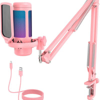 TONOR Gaming Microphone Set, Vocal Condenser Mic fop PC Gamers with RGB