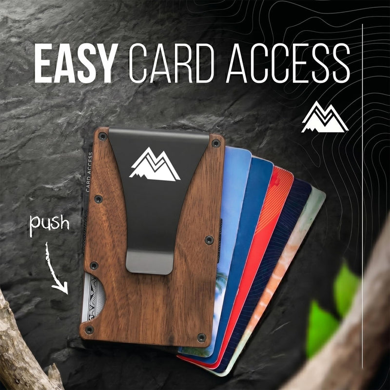 Mountain Voyage Co Minimalist Wallet for Men - Slim RFID, Scratch Resistant