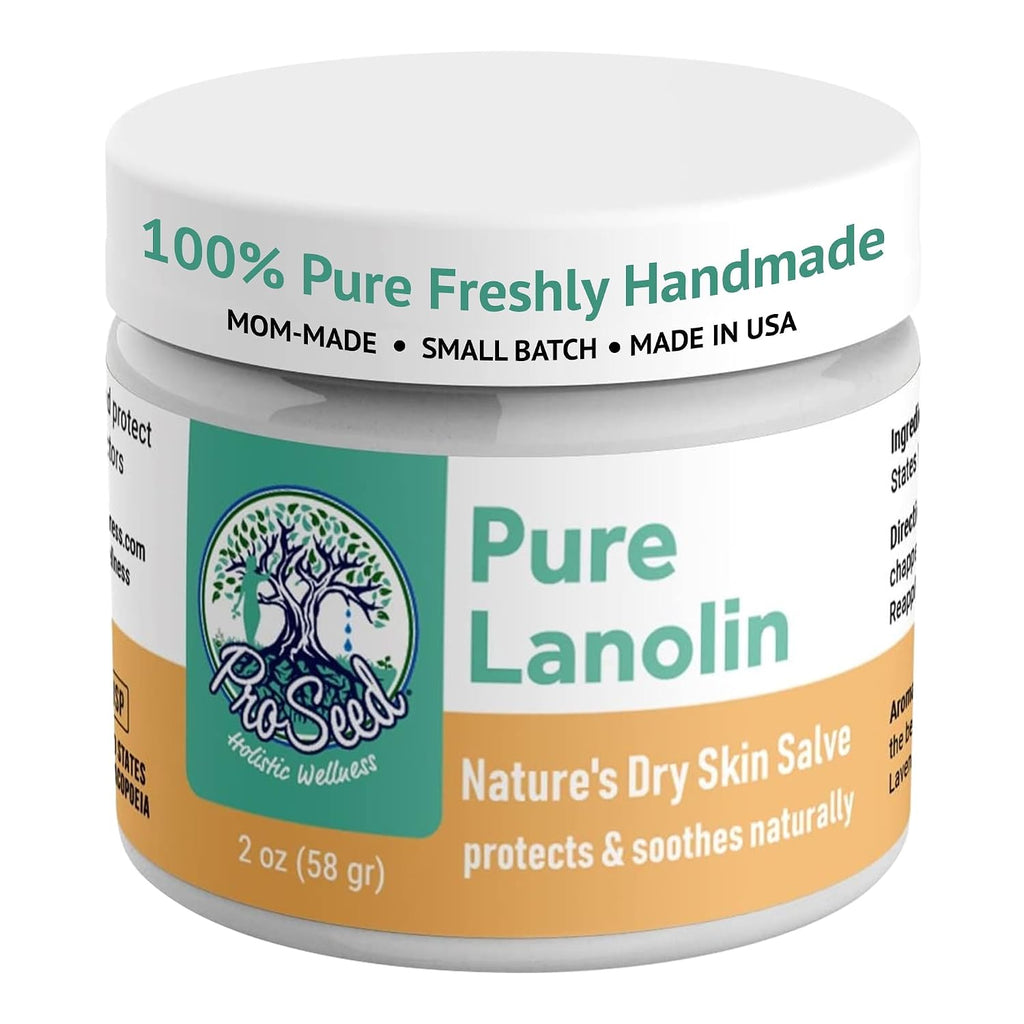 ProSeed 100% Pure Lanolin Balm for Dry & Itchy Skin, 2oz, Plastic Jar