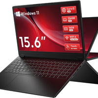 QikPulse 15.6" 2-in-1 Touchscreen Laptop with Windows 11, i3-10100Y, 16GB, 256GB SSD