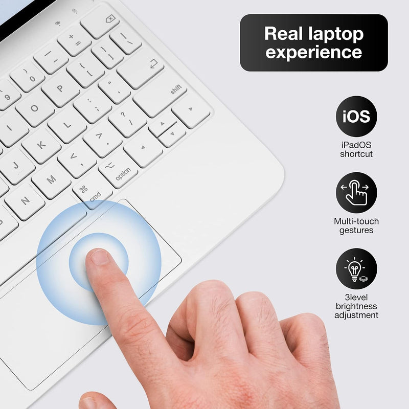 Funda con Teclado Magnético mobee para iPad Pro 11" (M4/M5) - Blanco