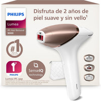 Philips Lumea Serie 9900, depiladora IPL con Inteligencia Artificial, tratamiento personalizado, 4 accesorios para el cuerpo, la cara, la zona del bikini y las axilas, con cable y sin cable, BRI951/00