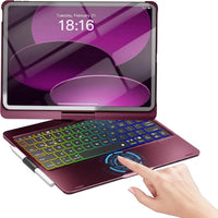 Funda con Teclado NOKBABO para iPad 10/11 (A16) y Air 11" (M4/M3/M2) - Frambuesa