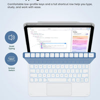 Funda con Teclado typecase Edge para iPad 11" (A16) / 10.ª Gen - Blanco Marfil