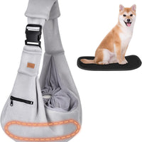 CUBY Dog and Cat Sling Carrier - Hands Free Breathable Mesh Small Dog Sling Carrier-Soft Pouch and Tote Design-Suitable