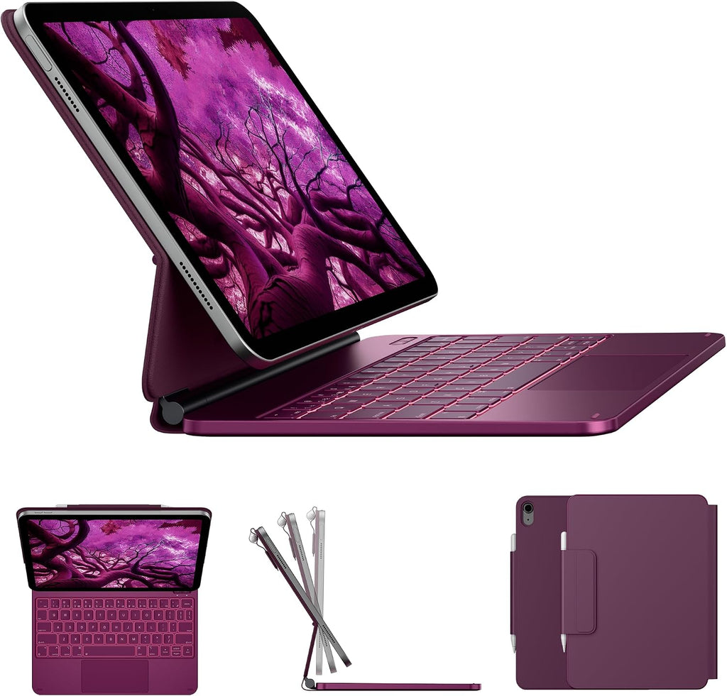 Funda con Teclado typecase Edge para iPad 11" (A16) / 10.ª Gen - Frambuesa