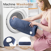 VAAGHANM Almohadilla calefactora: 33 x 17 pulgadas almohadilla térmica eléctrica para espalda - Almohadilla térmica extra grande para hombro/cuello/rodilla/brazos - Temporizador mejorado de 6 y 6