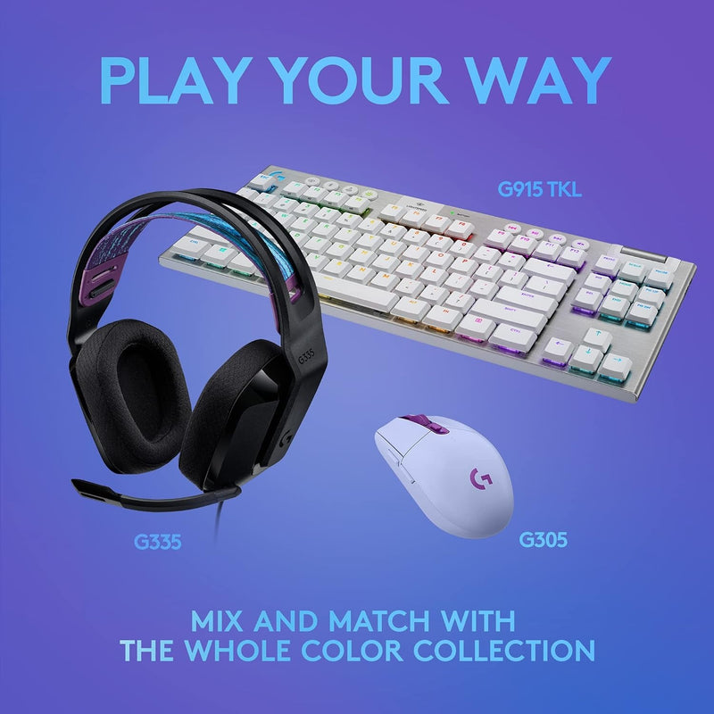 Logitech G335 - Wired Gaming Headset with Flip-to-Mute Mic, 3.5mm