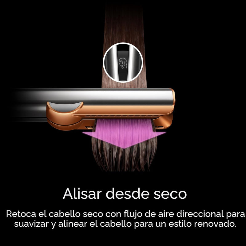 Dyson Airstrait - Plancha Secador de Pelo con Aire, Sin Placas Calientes