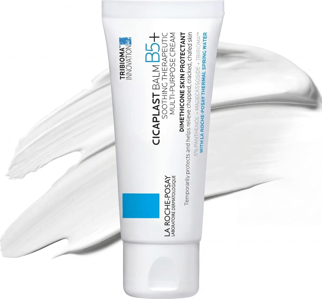La Roche-Posay Cicaplast Balm B5, Healing Ointment and Soothing Therapeutic Multi Purpose Cream for Dry & Irritated Skin, Body and Hand Balm, Baby Safe, Fragrance Free - 1.35 Fl Oz (Pack of 1)
