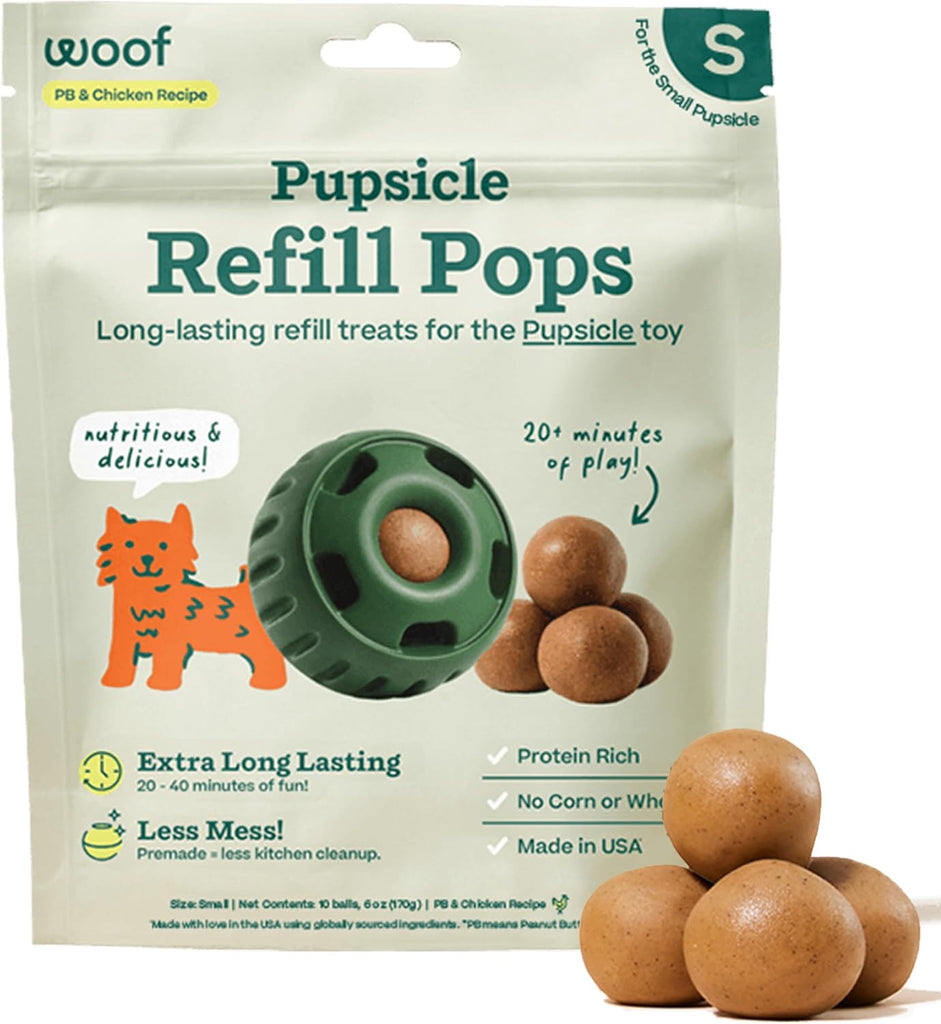 WOOF Pupsicle Chicken Refill Pops Dog Treats, Small, 10 Count