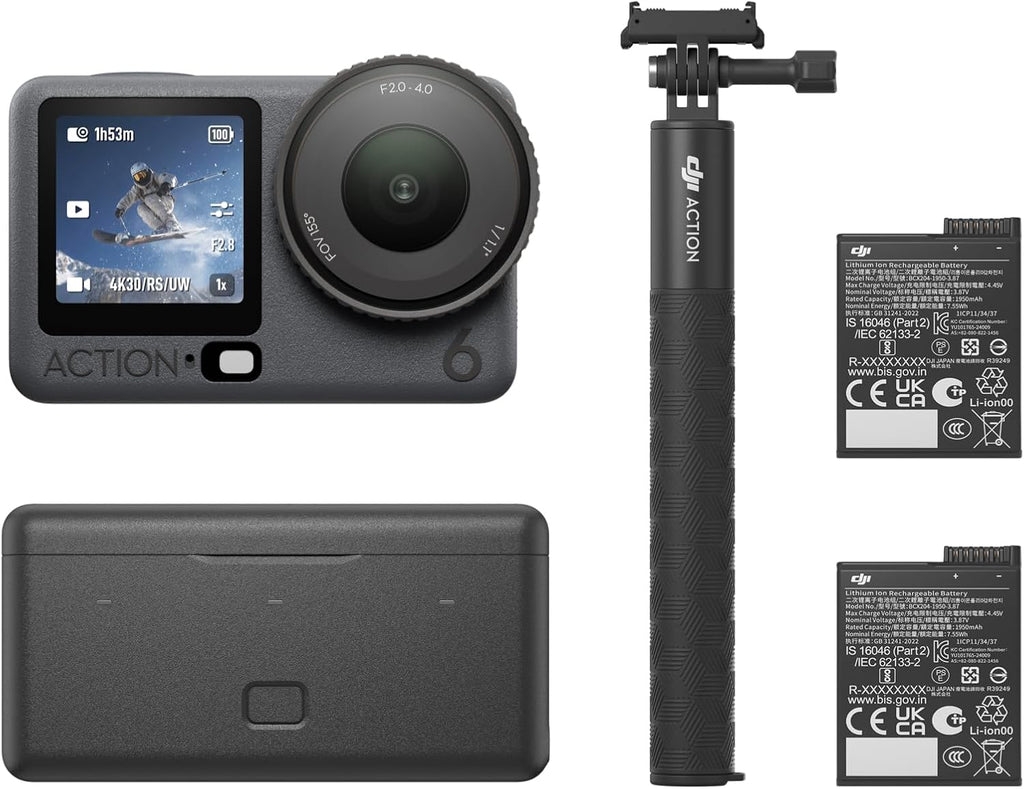 DJI Osmo Action 6 Enhanced Combo, 8K Waterproof Action Camera