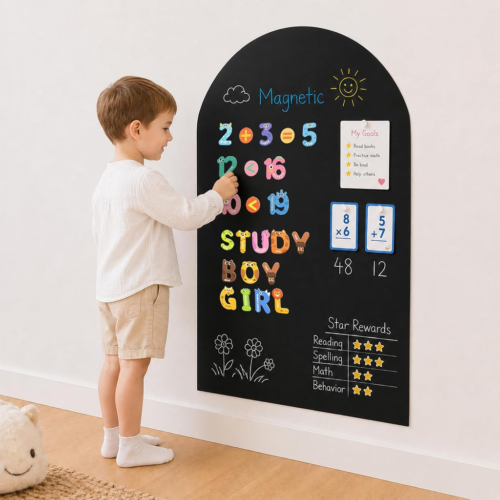 Magnetic Arch Wall Decal - Large 39.4" x 23.6" Matte Finish Chalkboard Sticker for Wall, Upgraded Strong Adhesive, Homes