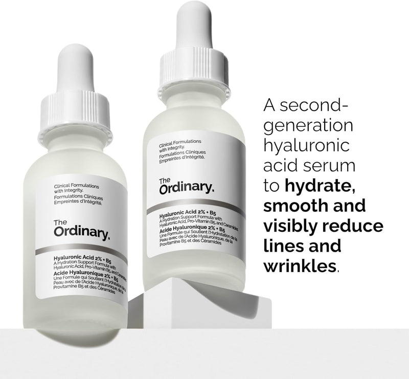 El conjunto de sueros favoritos de The Ordinary – Ácido hialurónico 2% + B5, niacinamida 10% + zinc 1%, solución de cafeína 5% – Sueros para ojos y cara para hidratar, iluminar y minimizar los poros