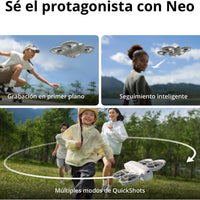 DJI Neo Motion Fly More Combo, Mini Drone with 4K UHD Camera for Adults, 135g Self Flying Drone that Follows You, Palm Takeoff, Subject Tracking, QuickShots, with RC Motion 3 and 3 Batteries