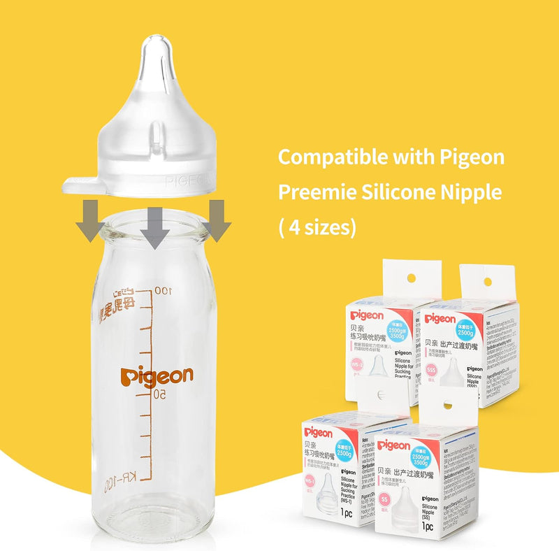 Pigeon Botella de Vidrio con Tapa (3.38 oz)