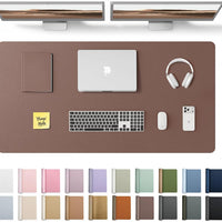 YSAGi Leather Desk Protector, Office Mat, Large Mouse Mat, Non-Slip PU Leather Blotter, Laptop Desk, Waterproof Writing