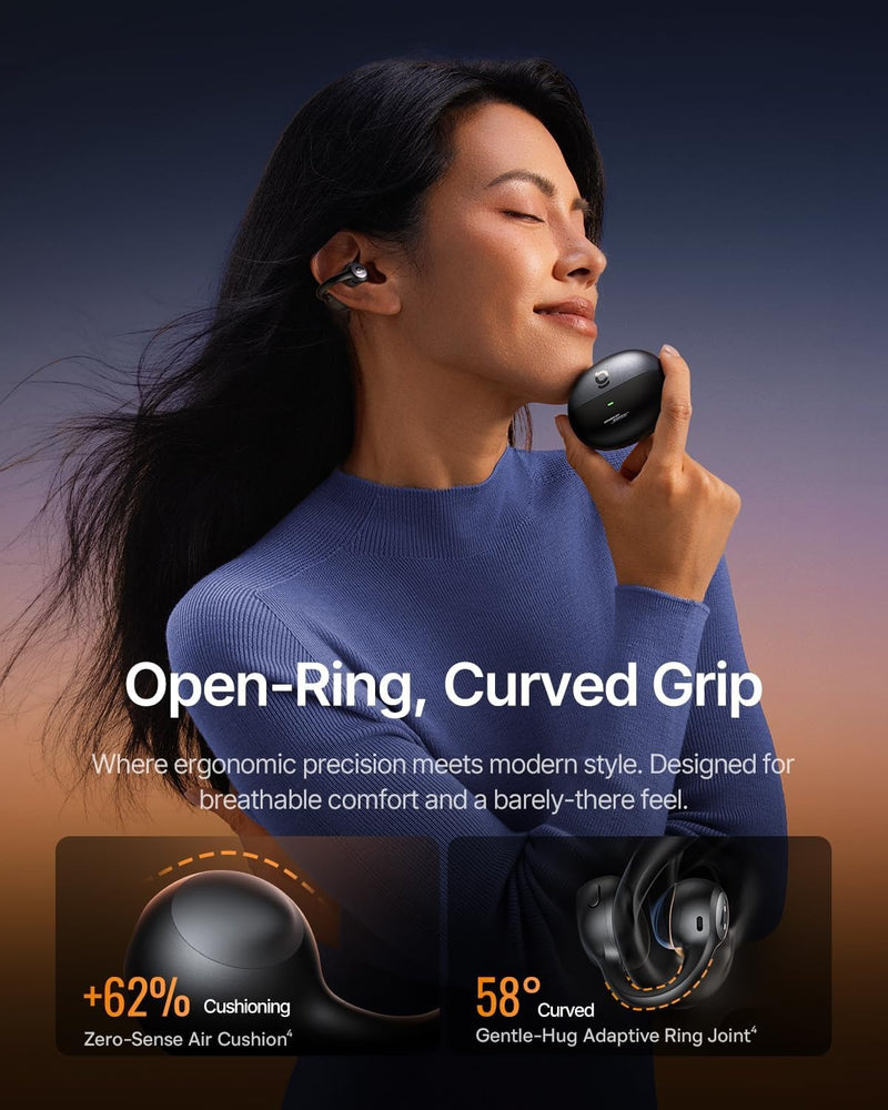 Baseus Inspire XC1 Open Ear Clip-On Earbuds, Sound by Bose