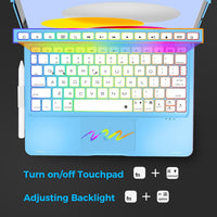 Funda con Teclado NOKBABO para iPad 10/11 (A16) y Air 11" (M4/M3/M2) - Celeste