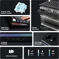 EPOMAKER TH85 QMK/VIA Wireless Gaming Keyboard, BT5.0/2.4GHz/USB-C