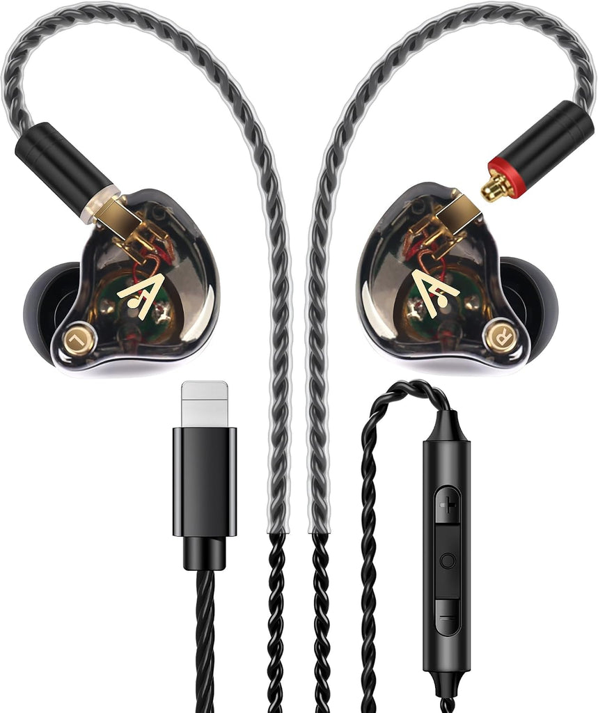 Audiovance Vibes 202ML HiFi Wired Earbuds for iPhone 14/13/12/11/X, Pro Max