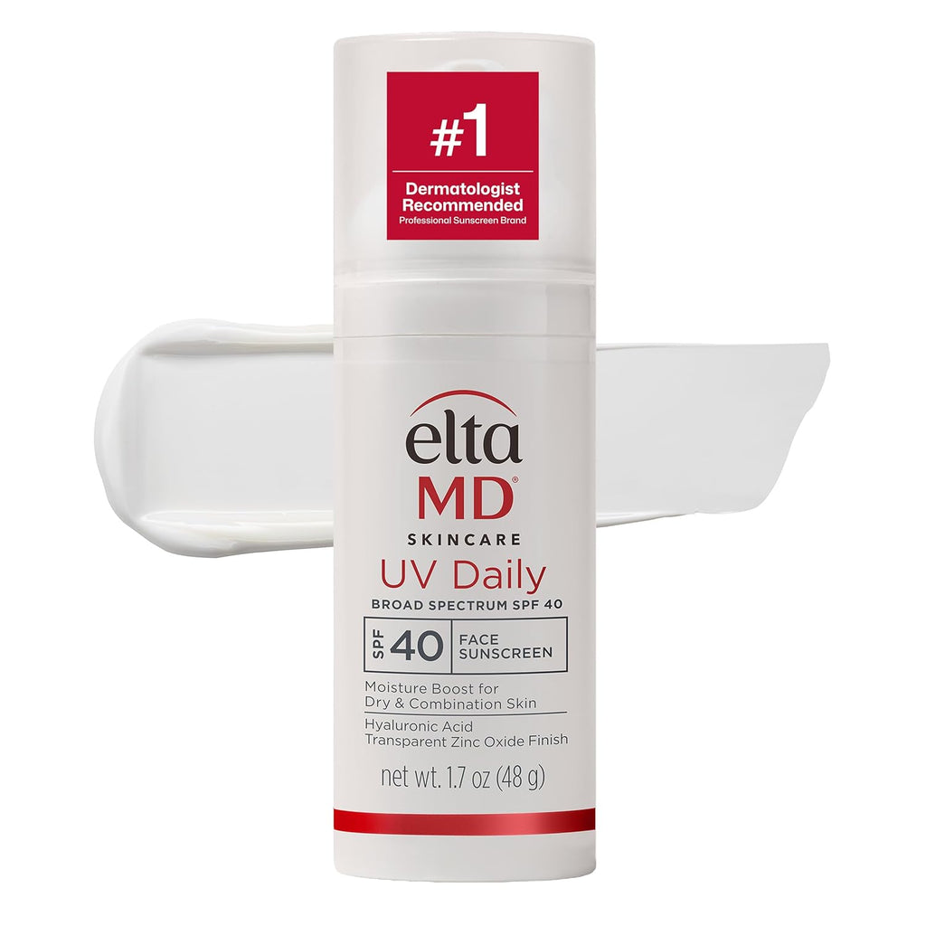 EltaMD UV Daily Untinted Face Sunscreen Moisturizer, SPF 40, 1.7 oz
