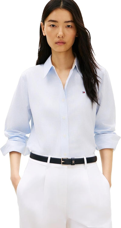 Tommy Hilfiger Women's Oxford Long Sleeve Button Down Shirt in Regular Fit