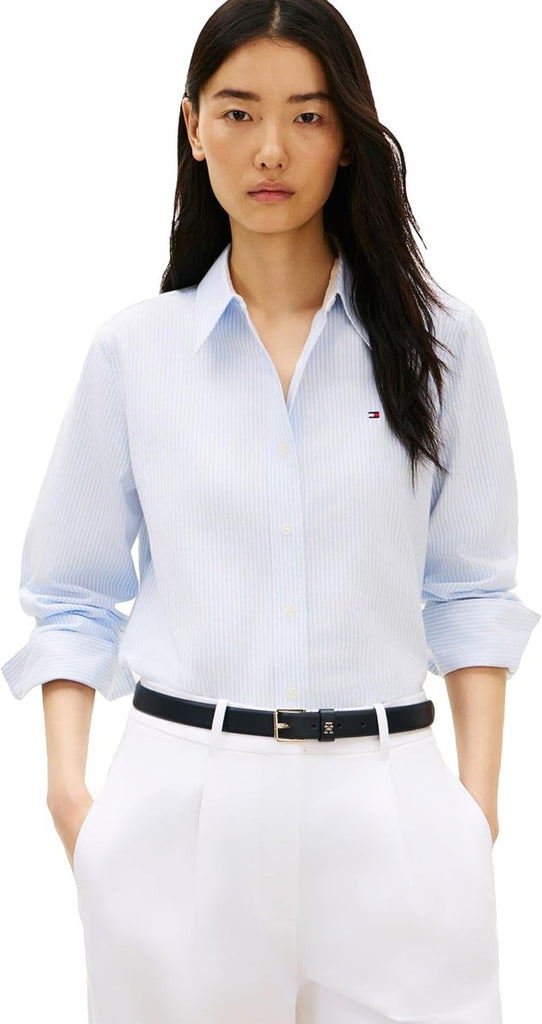 Tommy Hilfiger Women's Oxford Long Sleeve Button Down Shirt in Regular Fit