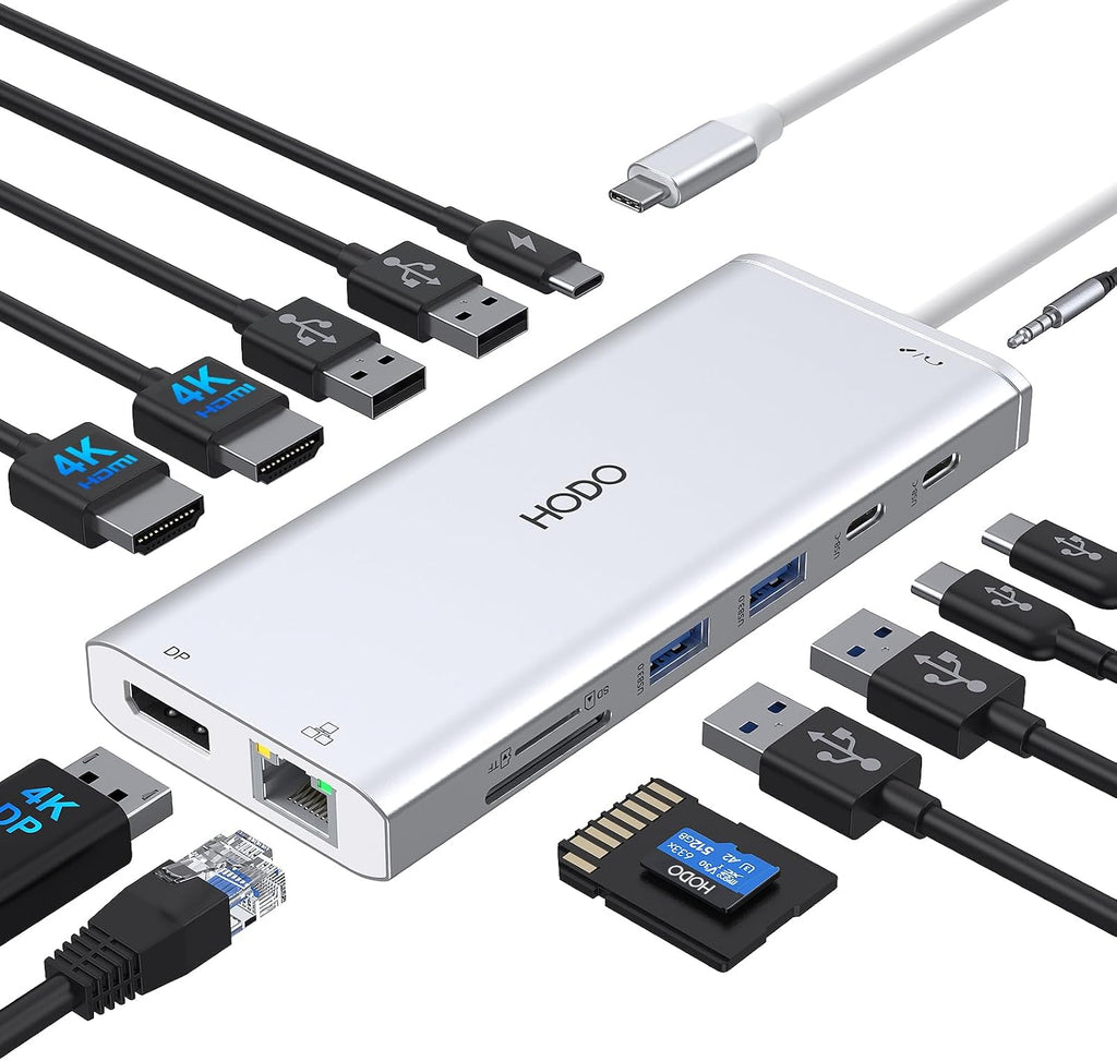 USB C Docking Station Dual Monitor for HP,Laptop Docking Station 3 Monitors