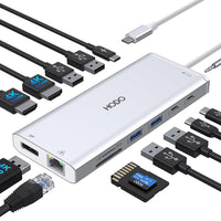 USB C Docking Station Dual Monitor for HP,Laptop Docking Station 3 Monitors