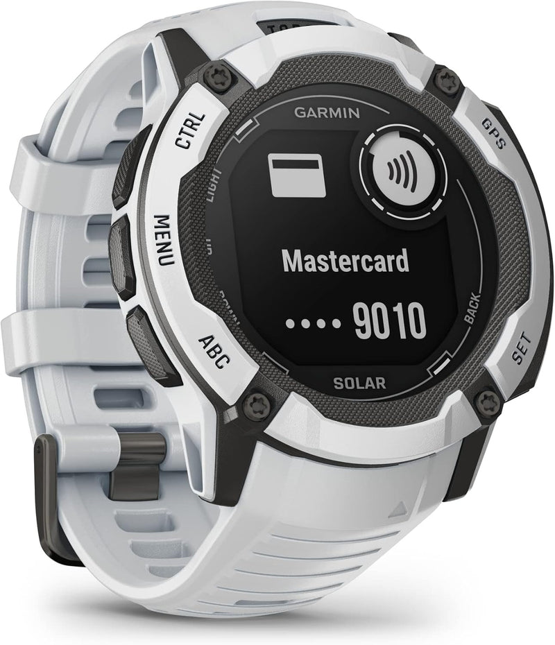 Garmin Instinct® 2X Solar, Rugged Outdoor Smartwatch, 50mm, Whitestone