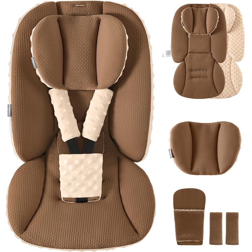 mamatepe Infant Car Seat Insert with Removable Cushion for Baby Preemie Newborn Infant, Reversible Car Seat Insert with