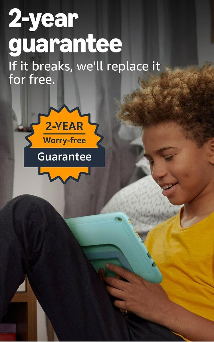 Fire Tablets Amazon Fire HD 8 Kids Pro tablet, ages 6-12. Bright 8" HD screen, includes ad-free content, parental controls, 13-hr battery, slim case for older kids, 64GB, Hello Teal, (2024 release)