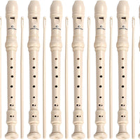 CONJURER 10Pc Soprano Recorder Instrument for Kids Student - German Fingering 8 Hole Flute ABS Descant Recorders for Beg